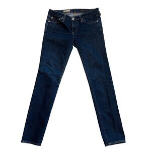 AG Adriano Goldschmied Jeans Womens 27R The Stilt Cigarette Leg Dark Wash Blue